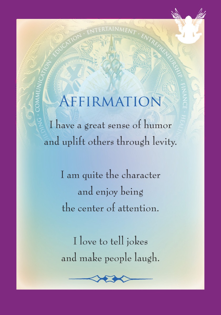 Comedian card, back